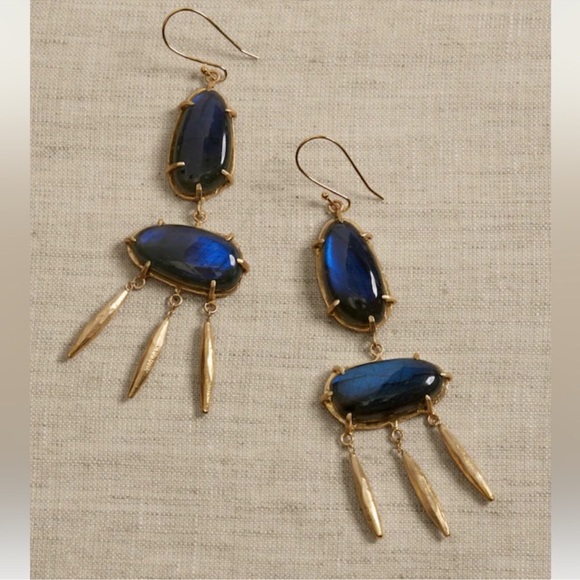 BANANA REPUBLIC TANGARA LABRADORITE EARRING | AUREUS + ARGENT NWT - Picture 1 of 6
